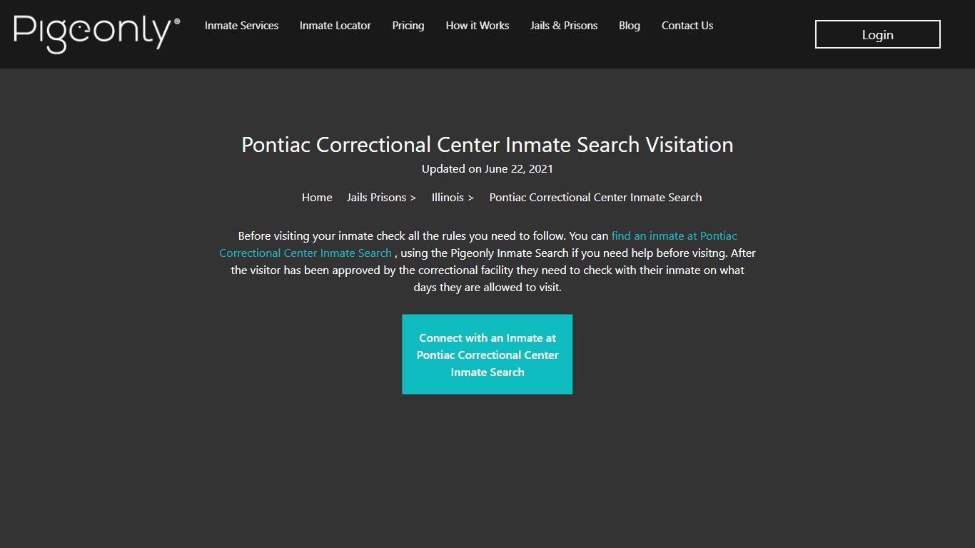 Pontiac Correctional Center Inmate Search Visitation | Illinois